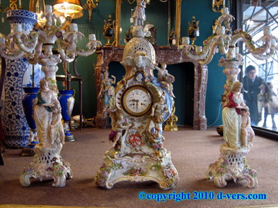 Meissen Porcelain Three Piece Garniture German 19th Century Meissen Porcelain Three Piece Garniture German 19th Century